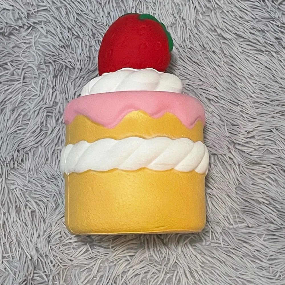 Large Strawberry Cake Squishy Squishable Toy - Picture 3 of 8